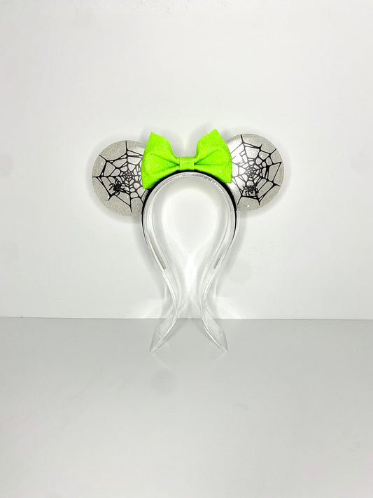 Glow in the Dark Spiderweb Resin Ears