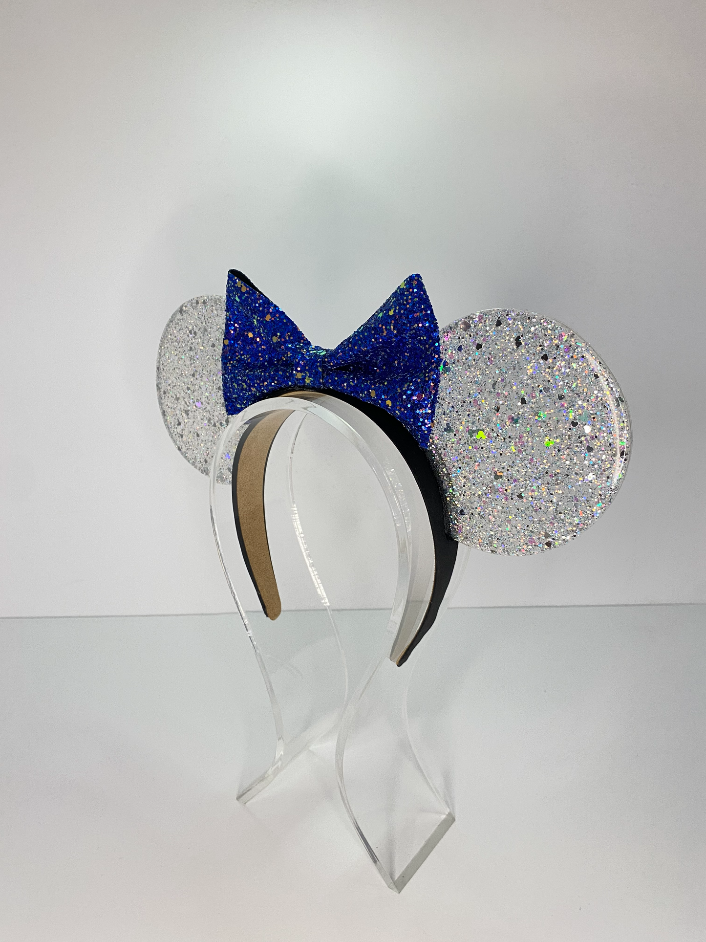 Clear Glitter Resin Ears