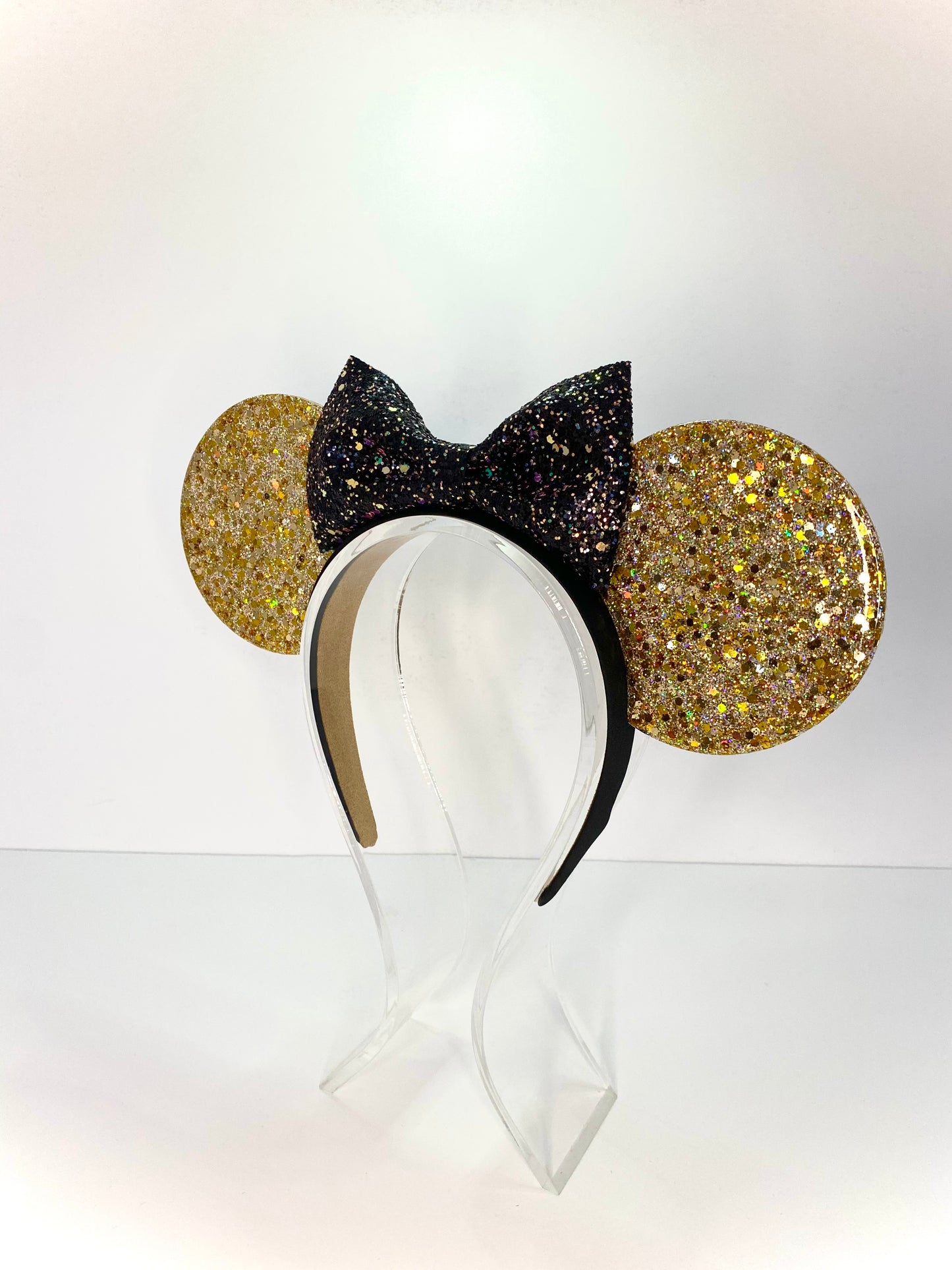 Gold Hologram Glitter Resin Ears