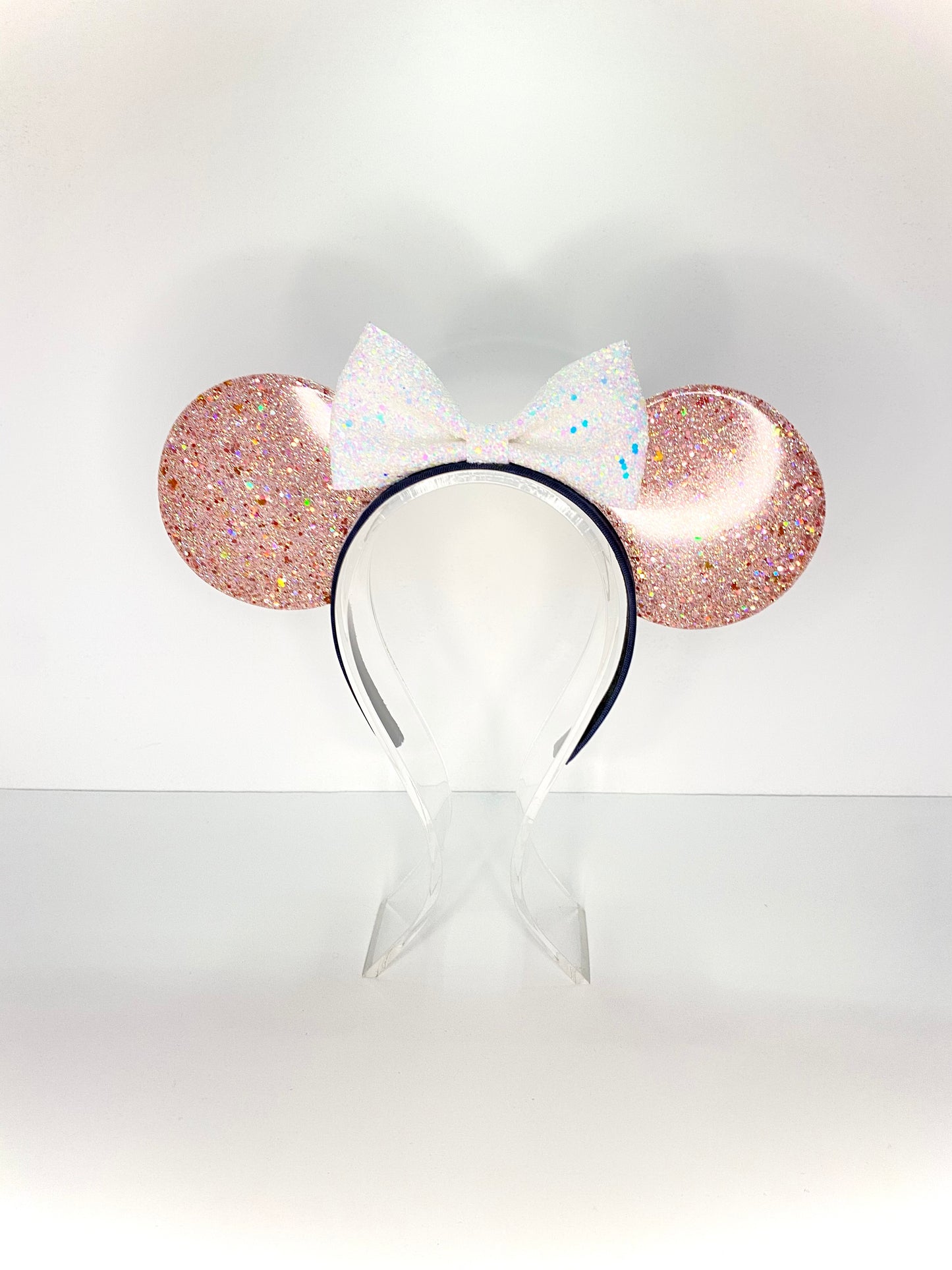 Rose Gold Glitter Resin Ears