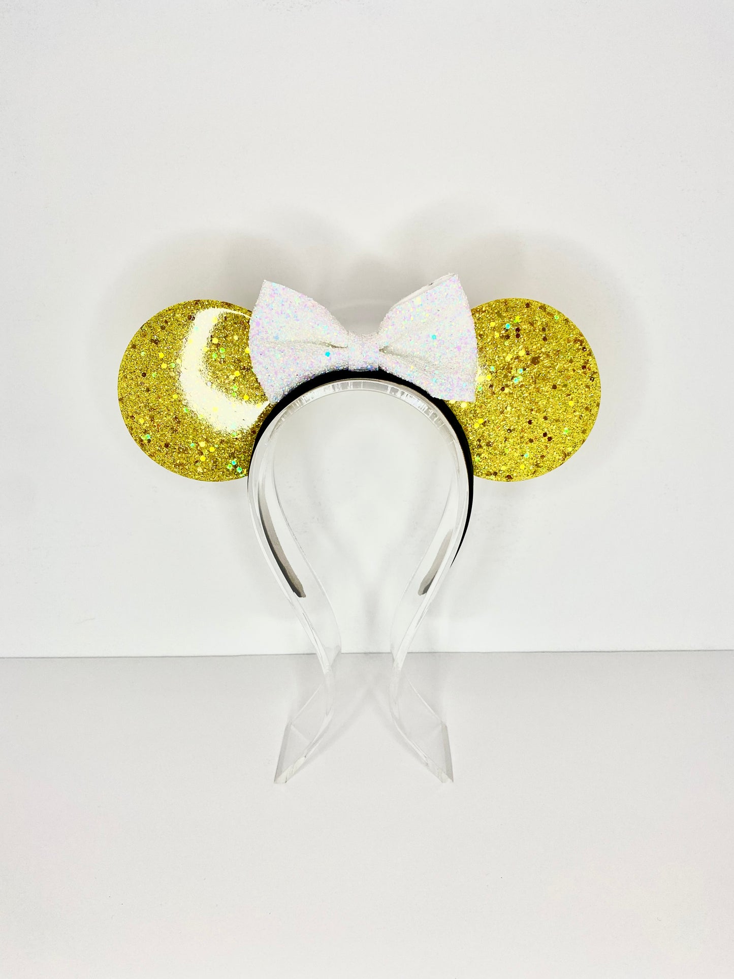 Yellow Glitter Resin Ears