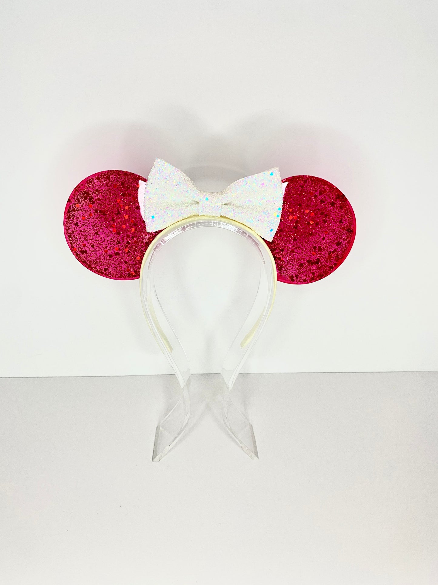 Berry Red Glitter Resin Ears