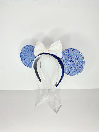 Light Blue Glitter Resin Ears