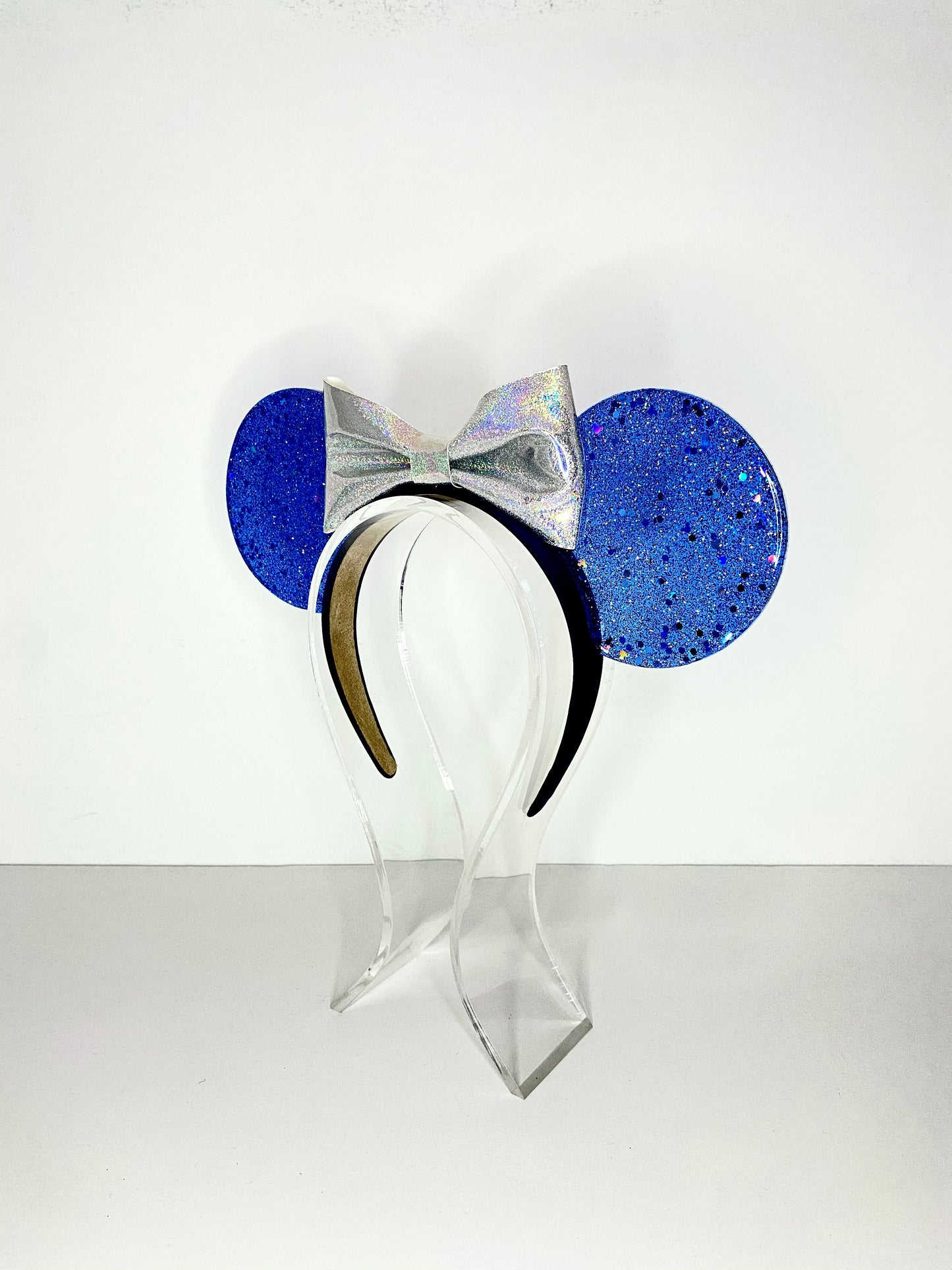 Royal Blue Glitter Resin Ears