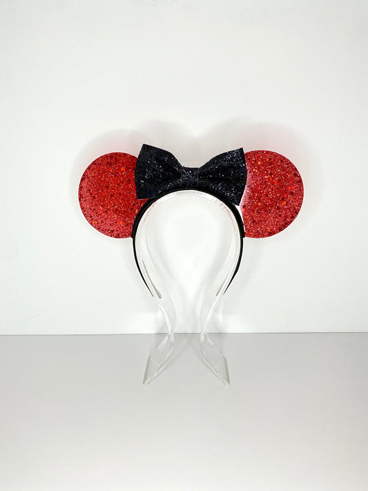 Red Glitter Resin Ears