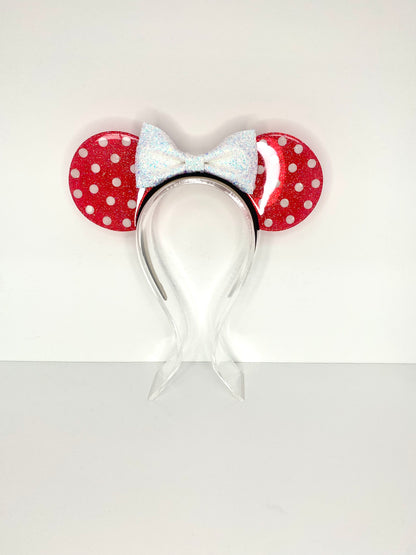 Red Polka Dot Resin Ears