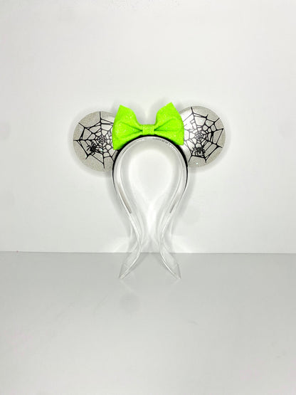 Glow in the Dark Spiderweb Resin Ears