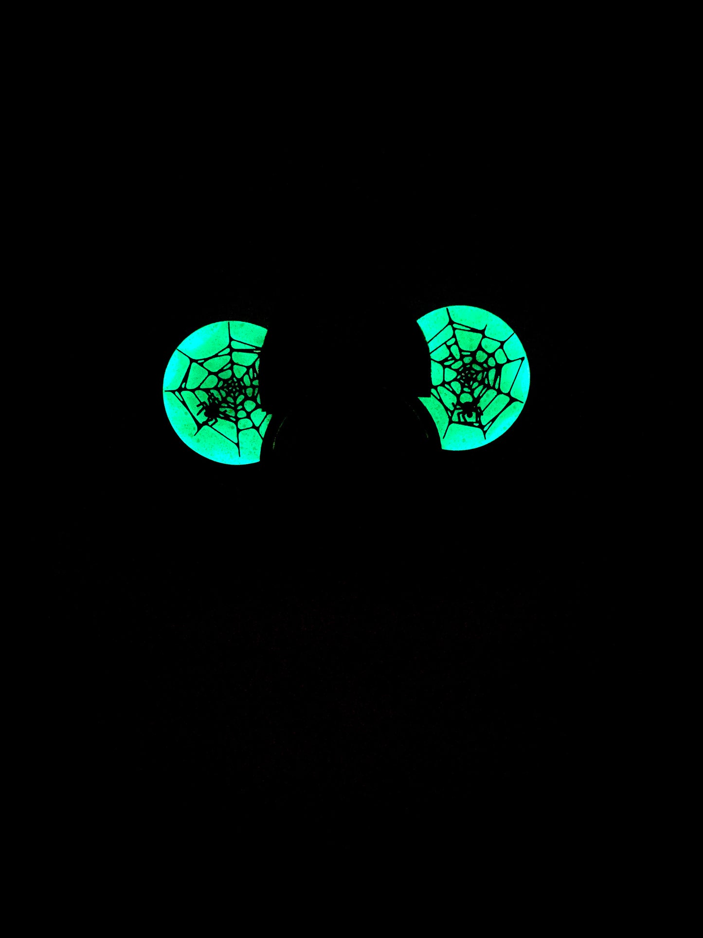 Glow in the Dark Spiderweb Resin Ears