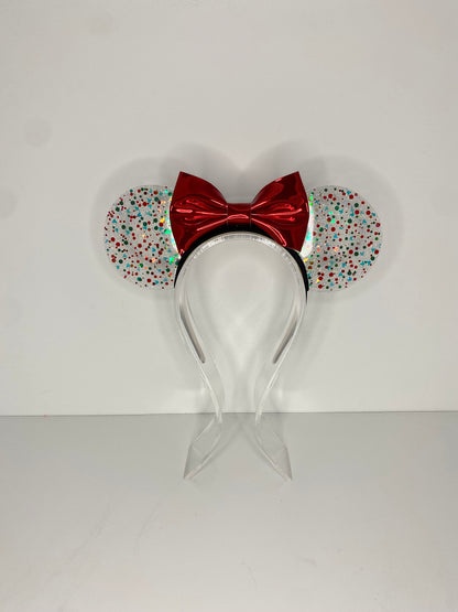 Christmas Confetti Resin Ears