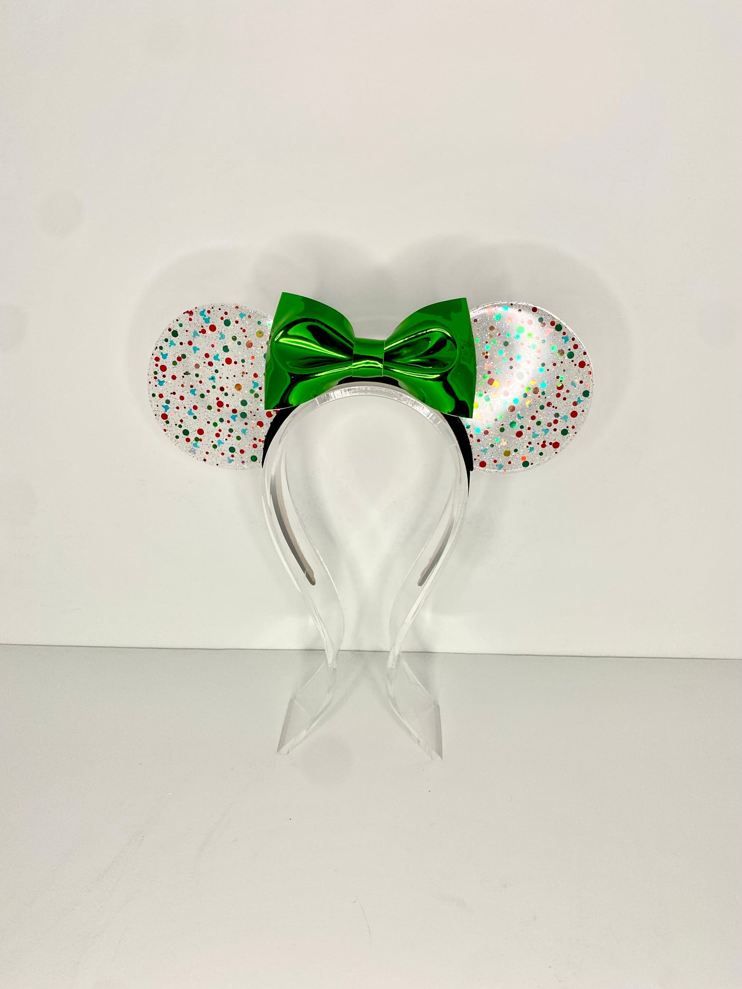 Christmas Confetti Resin Ears