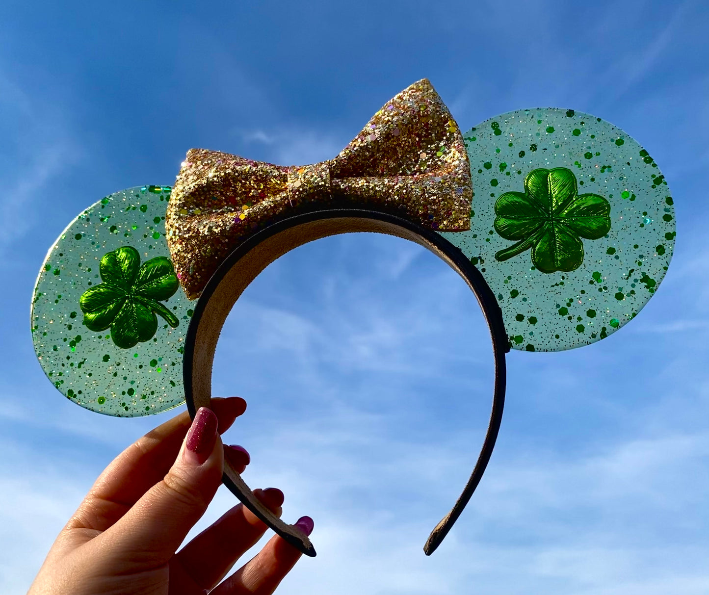 Shamrock St. Patrick's Day Resin Ears