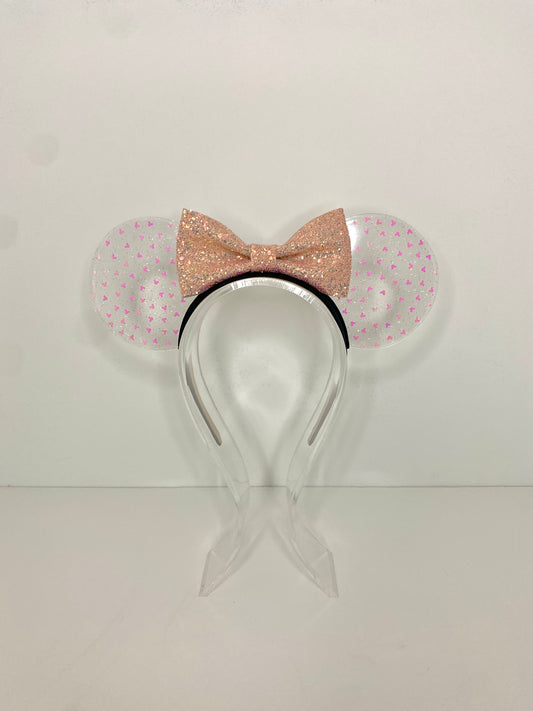 Baby Pink Confetti Resin Ears